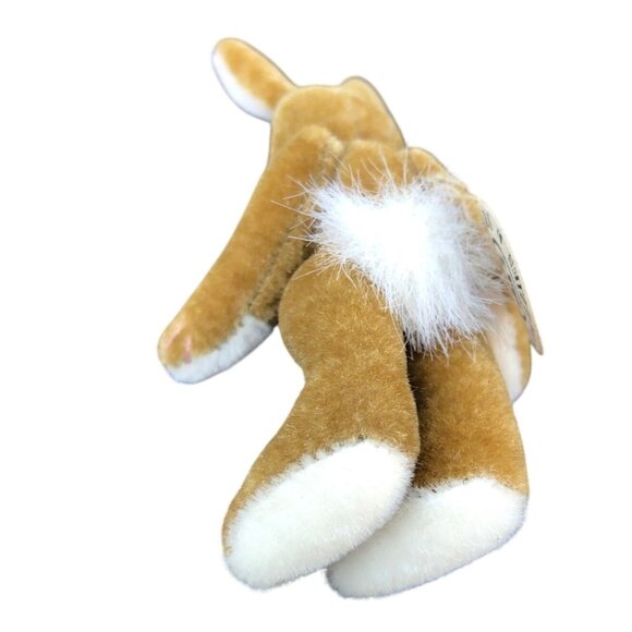 Boyds Bears T F Wuzzies Bunny Plush Brown & White Standing Bunny Rabbit Toy - Picture 6 of 7